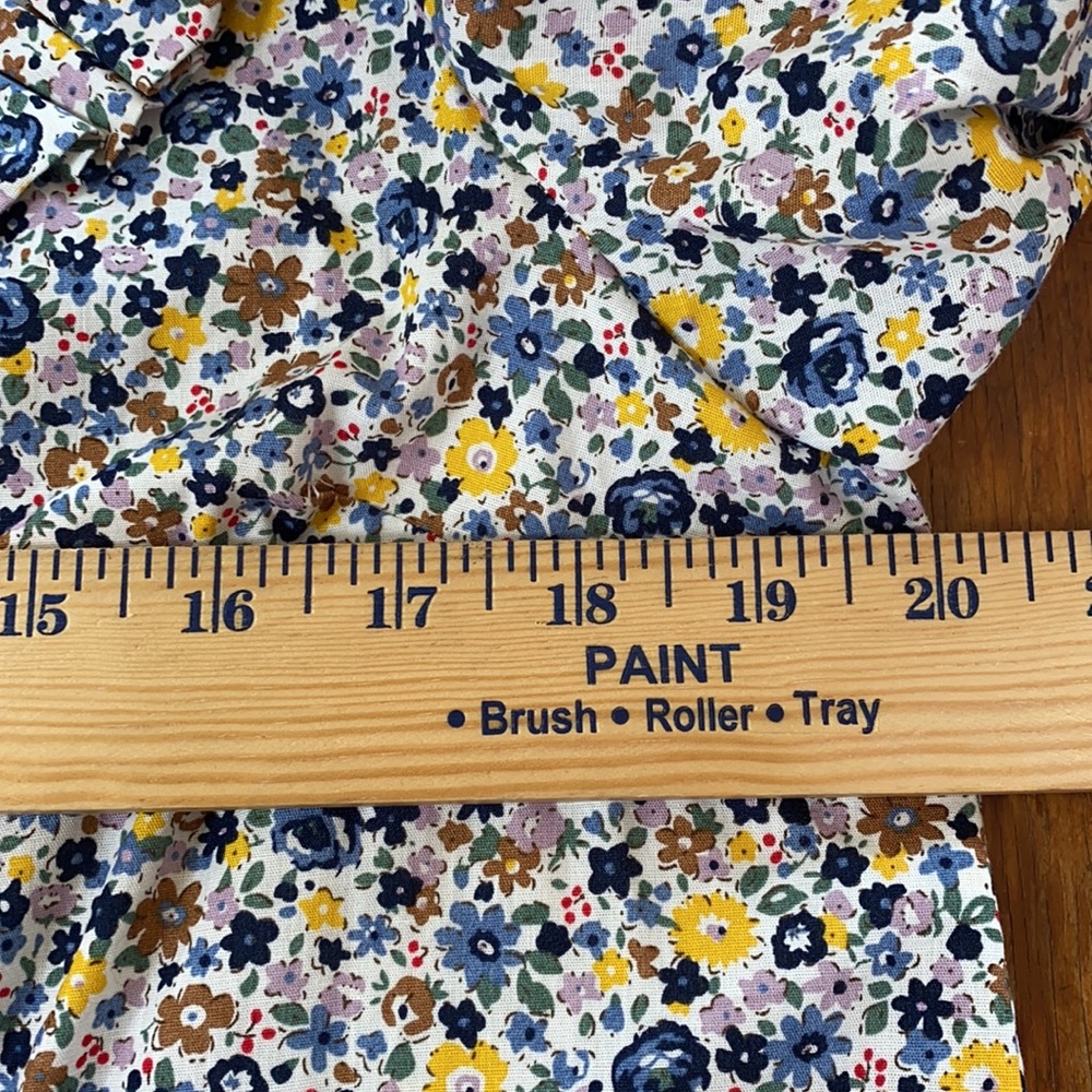ENGLISH FACTORY Blue Floral Print Ruffle Top - Picture 9 of 10